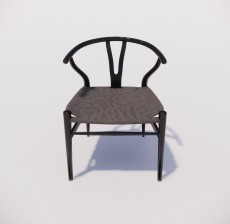 靠背椅_001_室内设计模型