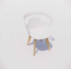 靠背椅_030_室内设计模型