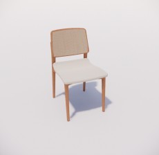 靠背椅_117_室内设计模型