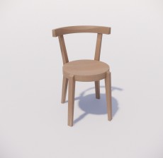 靠背椅_061_室内设计模型