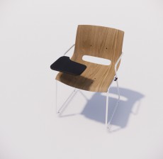 靠背椅_039_室内设计模型