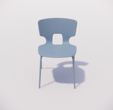 靠背椅_016_室内设计模型