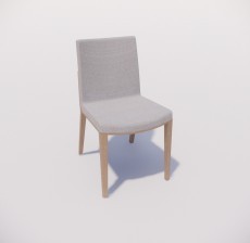 靠背椅_075_室内设计模型
