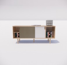 电视柜_014_室内设计模型