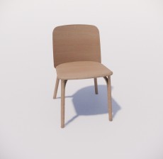靠背椅_057_室内设计模型