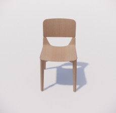 靠背椅_060_室内设计模型