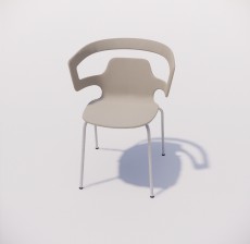 靠背椅_024_室内设计模型