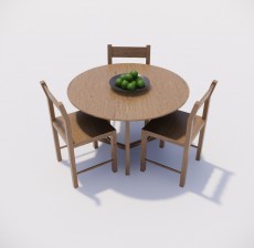 餐桌_001_室内设计模型