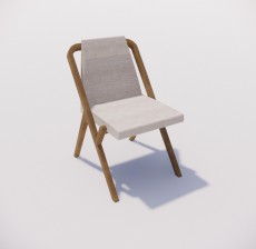 靠背椅_122_室内设计模型