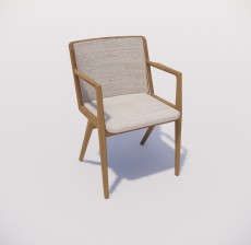 扶手椅_017_室内设计模型