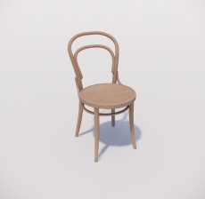 靠背椅_051_室内设计模型
