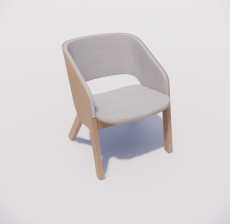 靠背椅_093_室内设计模型