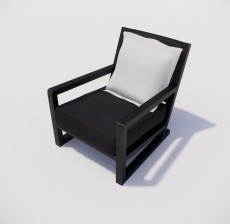 靠背椅_036_室内设计模型
