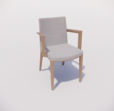 扶手椅_007_室内设计模型