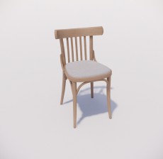 靠背椅_076_室内设计模型