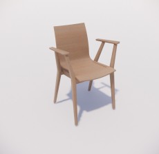 靠背椅_086_室内设计模型