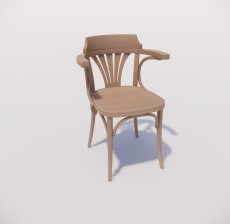 靠背椅_081_室内设计模型