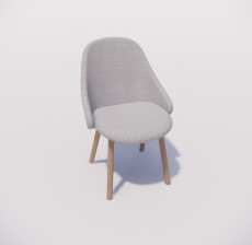 靠背椅_072_室内设计模型
