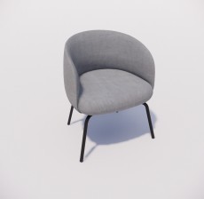 沙发椅_009_室内设计模型