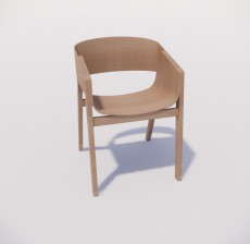 靠背椅_084_室内设计模型