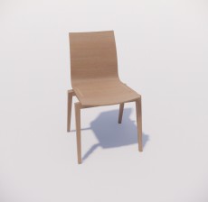 靠背椅_062_室内设计模型