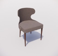 靠背椅_104_室内设计模型