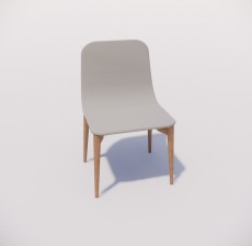 靠背椅_042_室内设计模型
