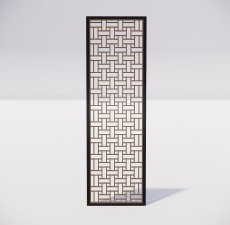 屏风隔断_034_室内设计模型