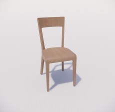 靠背椅_059_室内设计模型
