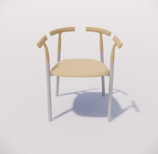 靠背椅_012_室内设计模型
