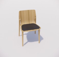 靠背椅_033_室内设计模型