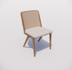 靠背椅_123_室内设计模型