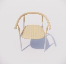 靠背椅_009_室内设计模型