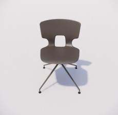 靠背椅_017_室内设计模型