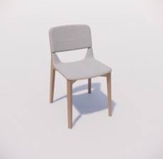 靠背椅_074_室内设计模型
