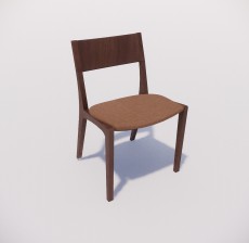 靠背椅_105_室内设计模型