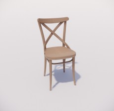 靠背椅_055_室内设计模型