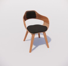 靠背椅_164_室内设计模型