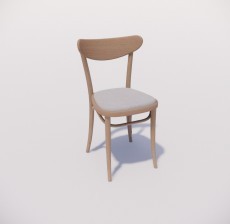靠背椅_077_室内设计模型
