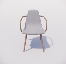 扶手椅_008_室内设计模型