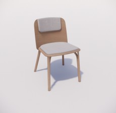 靠背椅_071_室内设计模型