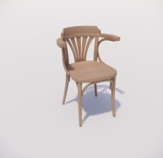 靠背椅_080_室内设计模型