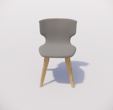 靠背椅_018_室内设计模型