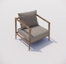 躺椅_001_室内设计模型
