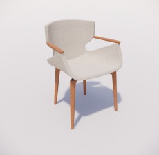 扶手椅_016_室内设计模型