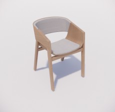 靠背椅_091_室内设计模型