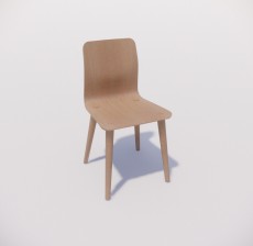 靠背椅_056_室内设计模型