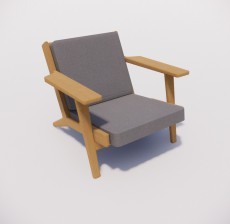 躺椅_014_室内设计模型