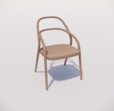 靠背椅_049_室内设计模型