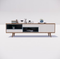 电视柜_007_室内设计模型